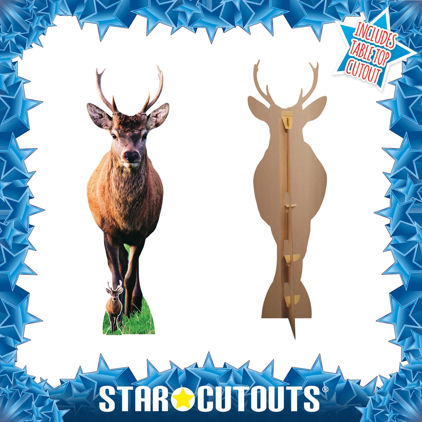 SC5029 Woodland Deer with Antlers Cardboard Cutout Height 185cm