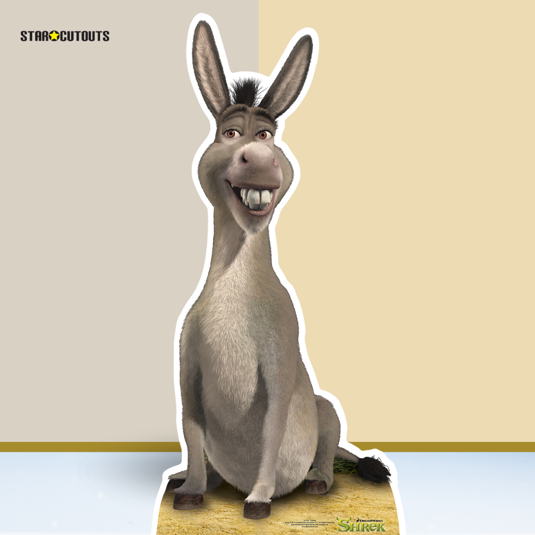 SC788 Donkey Cardboard Cut Out Height 123cm