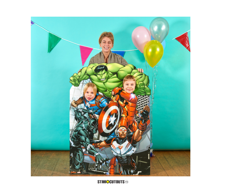 Avengers Assemble Child Stand In Cardboard Cut Out Height 131cm