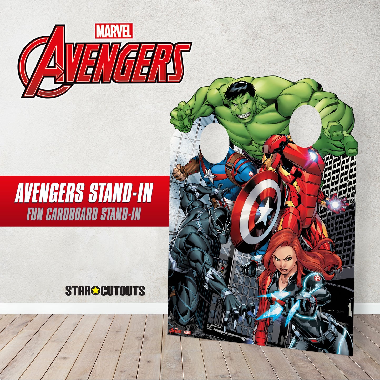 Avengers Assemble Child Stand In Cardboard Cut Out Height 131cm