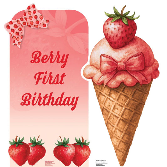 SC4857 Berry Birthday Ice Cream Star Mini Bundle – Multi-Function  Cardboard Cutouts Height 65cm