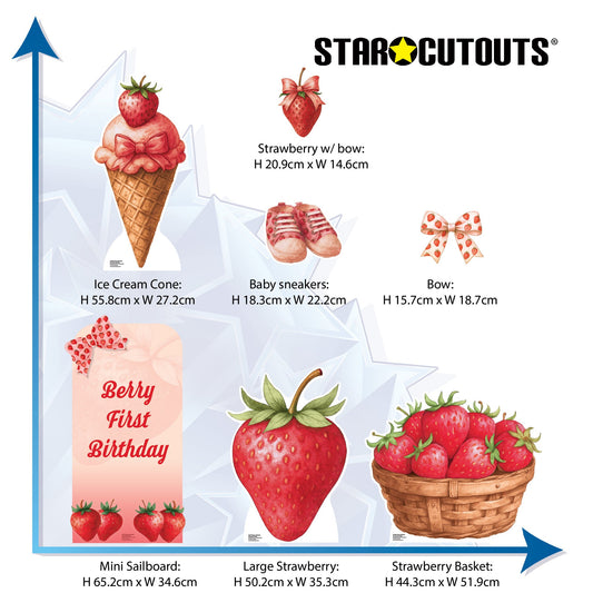 SC4857 Berry Birthday Ice Cream Star Mini Bundle – Multi-Function  Cardboard Cutouts Height 65cm