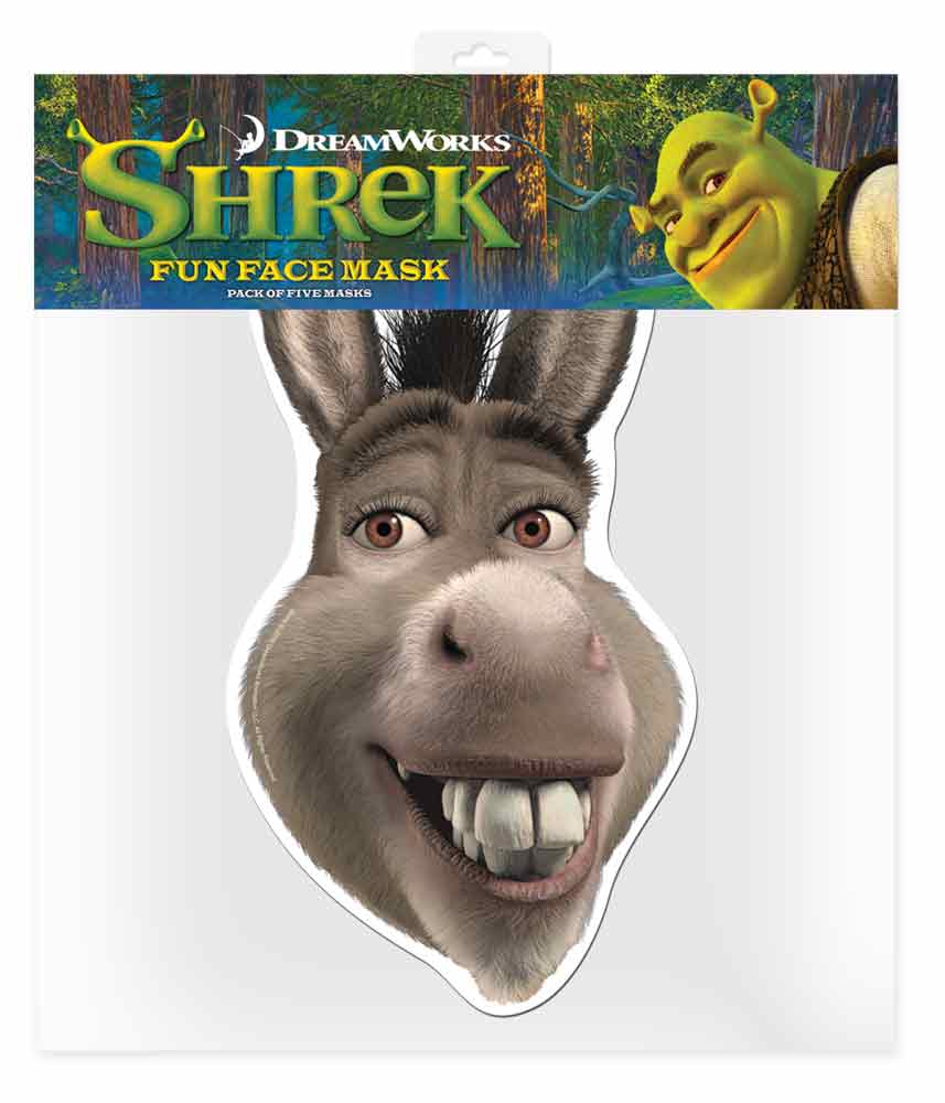 Shrek Six Pack Cardboard Face Masks With Tabs and Elastic ...