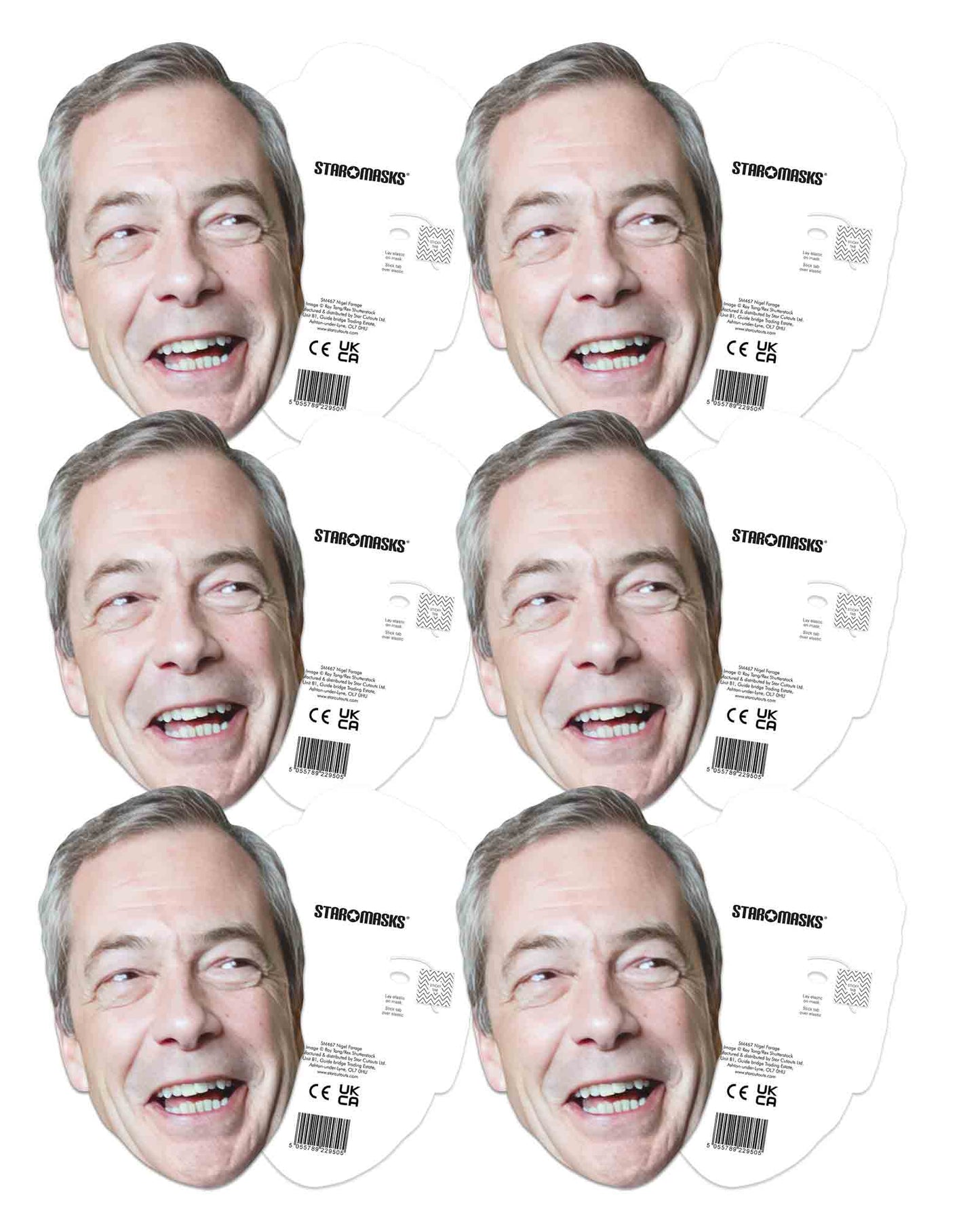 SMP456	Nigel Farage 6 Pack Masks