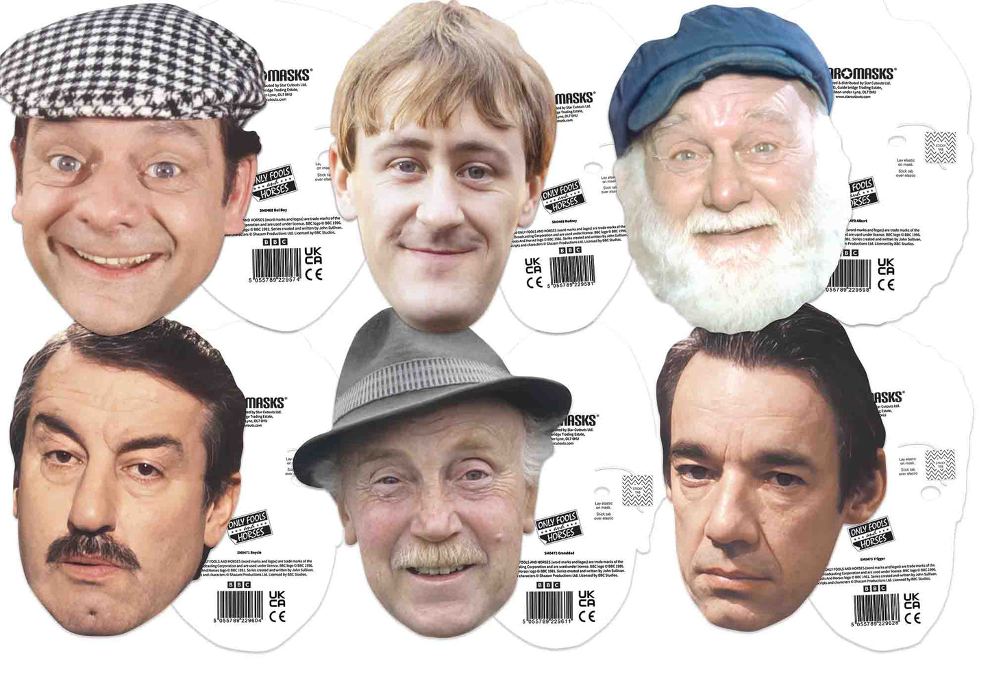 SMP458 Only Fools & Horses Party Pack Of 6 Masks