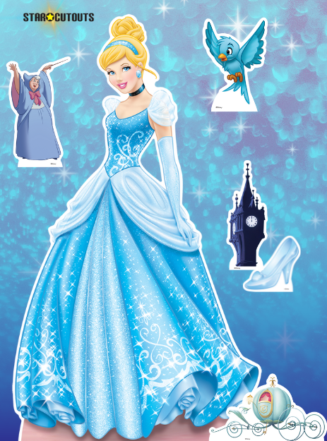 Cinderella Cardboard Cutout Party Decorations With Six Mini Party Deco Mycardboardcutout