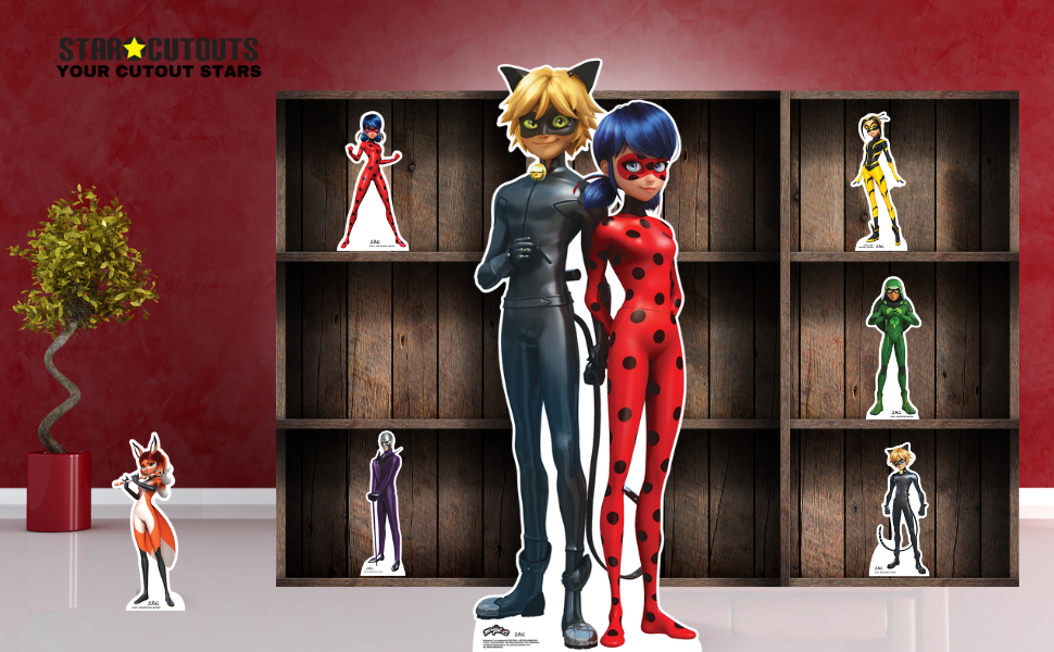 Miraculous Party Pack Cardboard Cut Out Height 135cm - mycardboardcutout