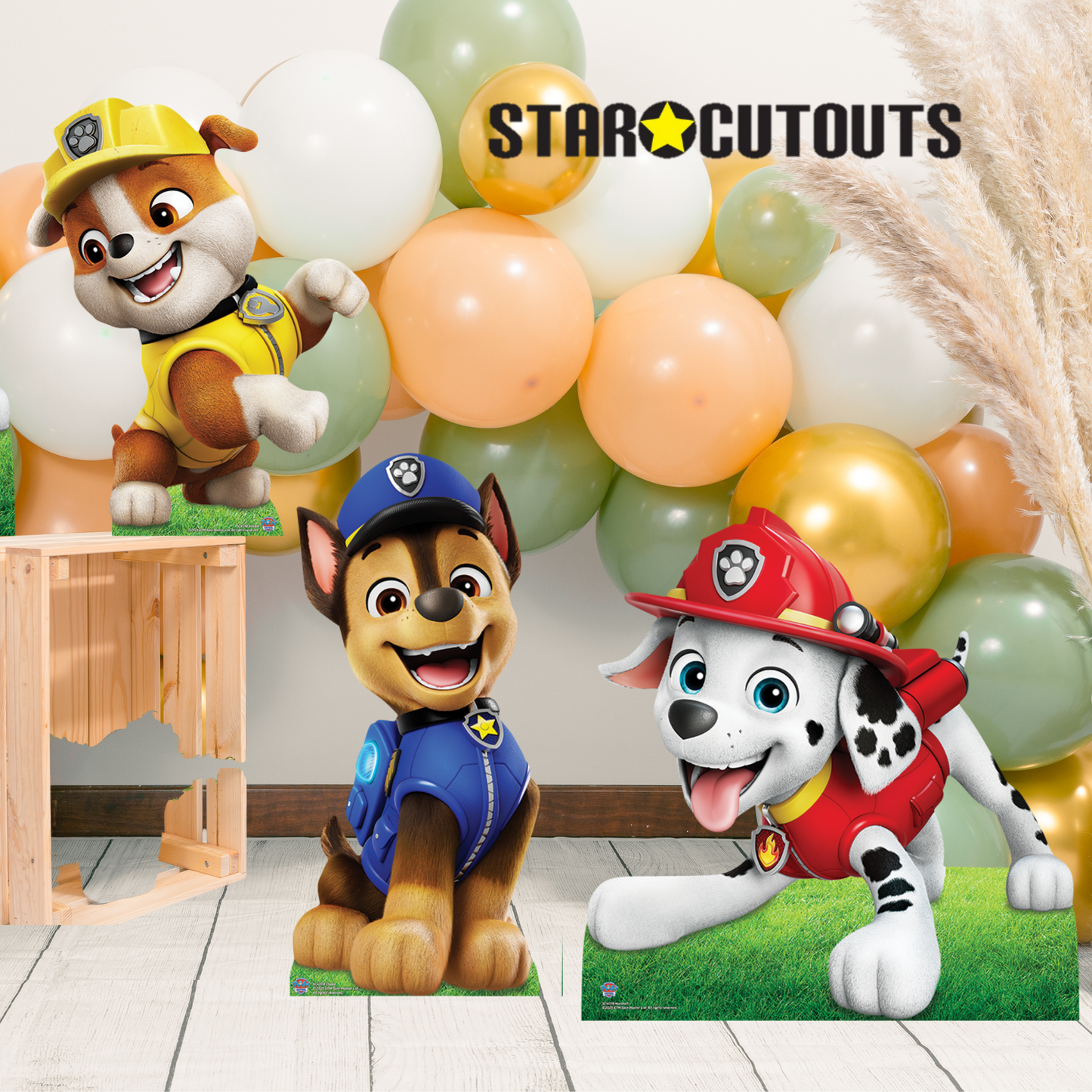 SC4598 Chase, Marshall and Rubble Paw Patrol  Multi-Pack Cardboard Cut Outs Height 66cm