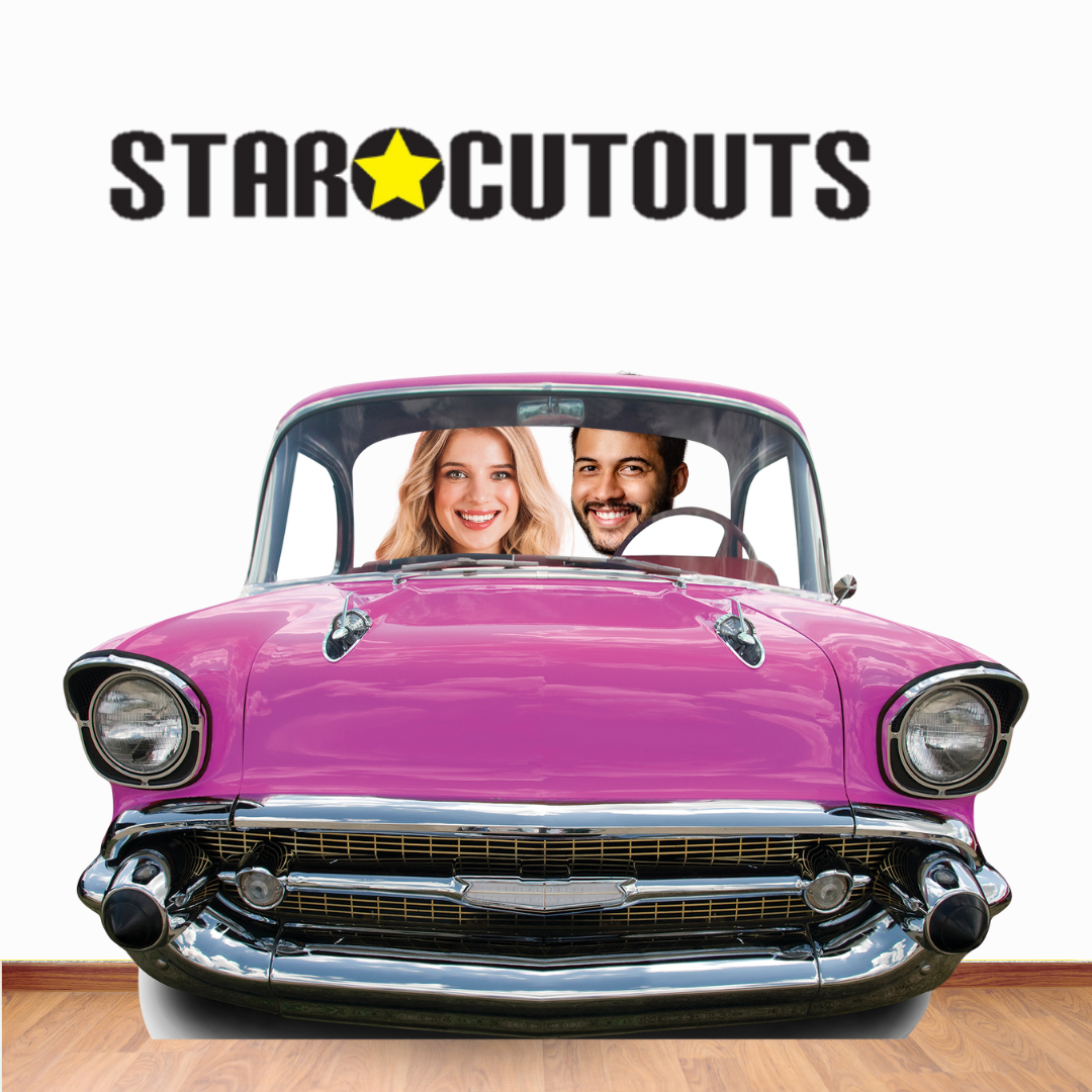 Pink Car SMALL Stand-In Cardboard Cutout