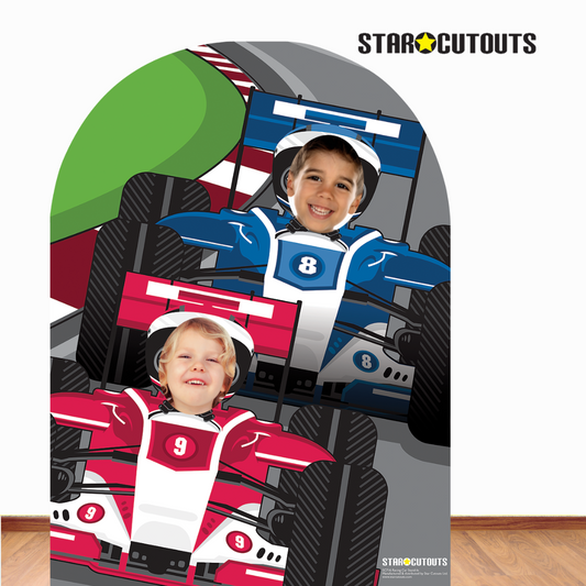 Motor Cars Stand In Cardboard Cutout