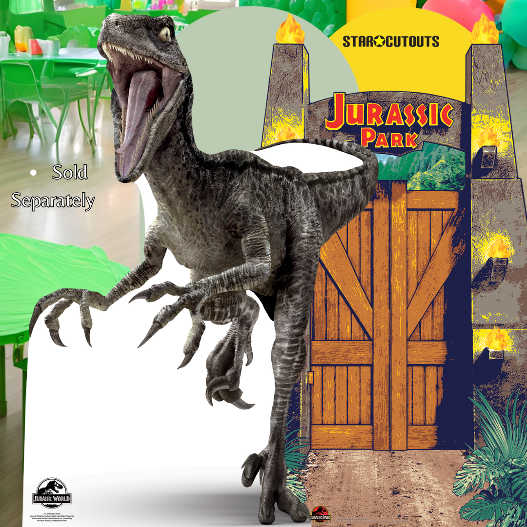 Raptor Dinosaur Blue Cardboard Cutout - mycardboardcutout