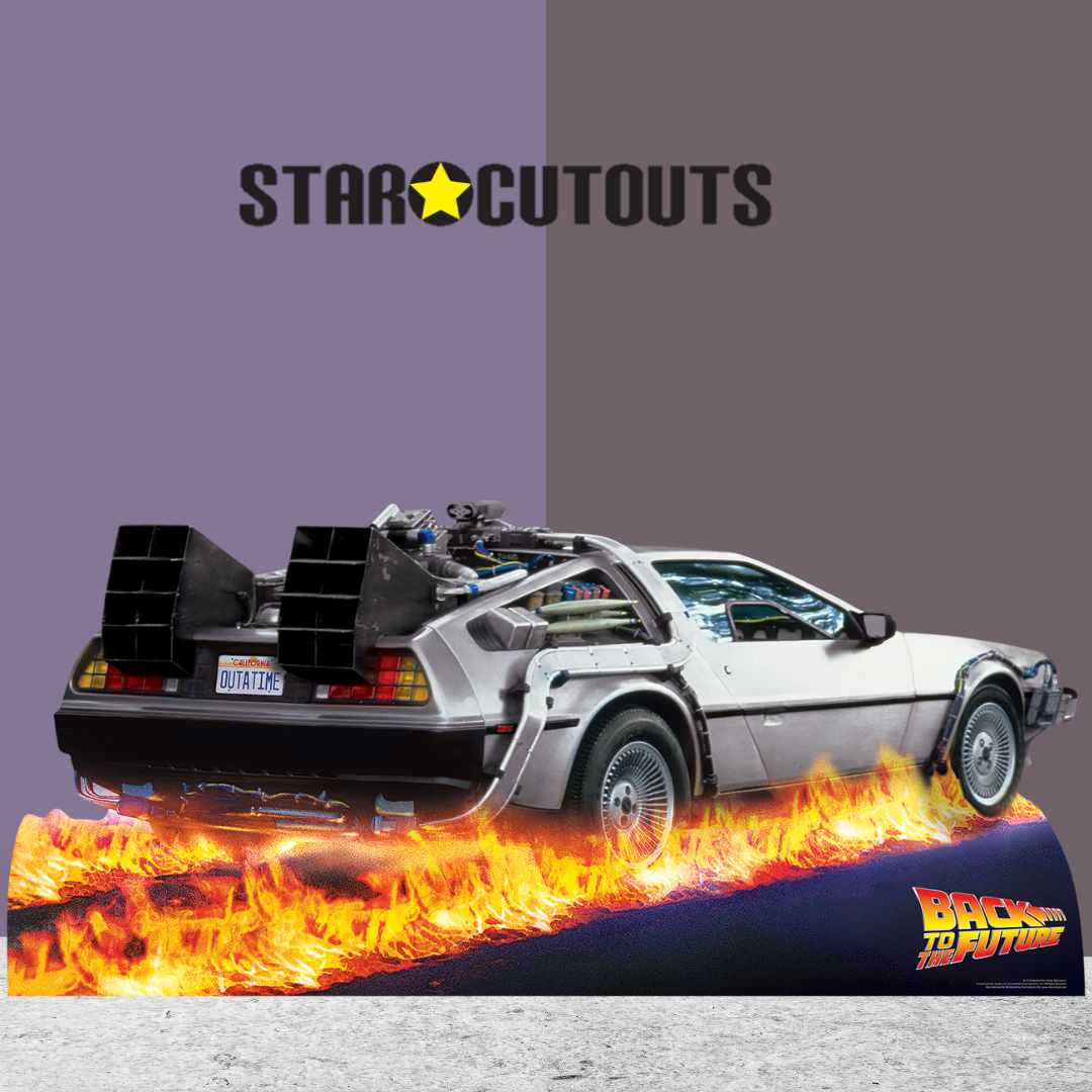 DeLorean Car Back to The Future Cardboard Cutout