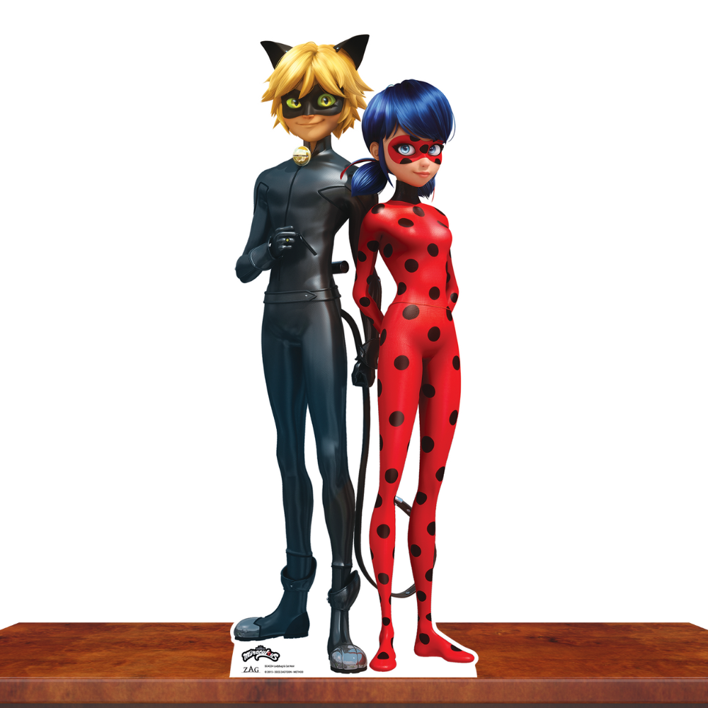 Ladybug and Cat Noir Star Mini Cardboard Cut Out Height 95cm