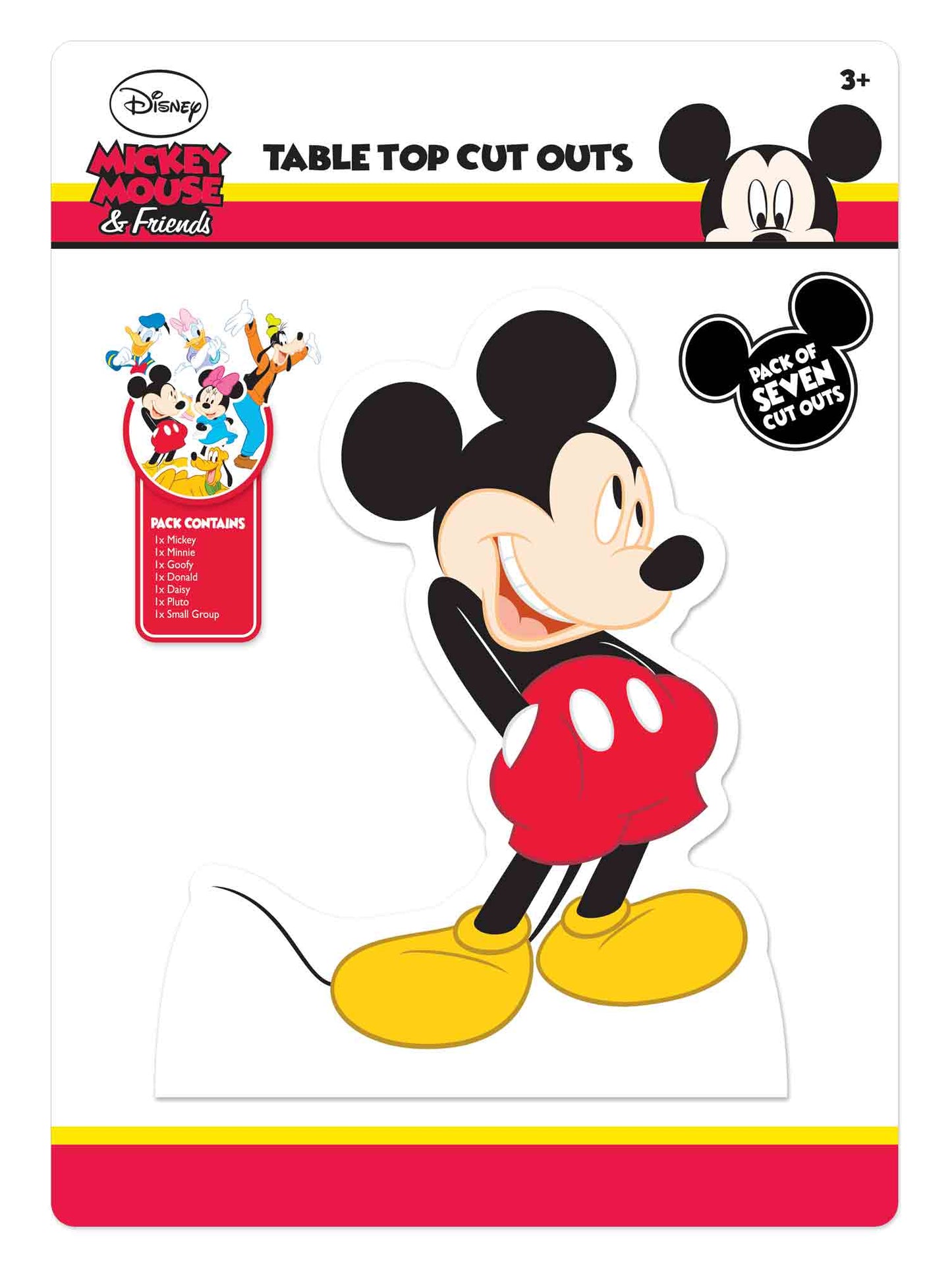 TT015 Mickey, Minnie Mouse and Friends Table Toppers Pack (7  cut-outs)