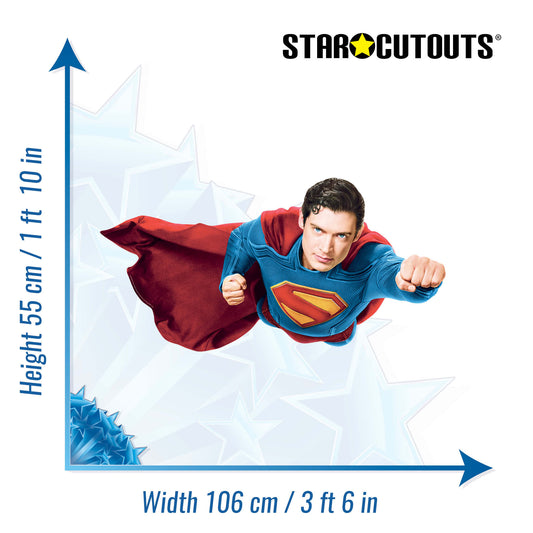 WA057 Superman David Corenswet  Flying Wall Art Cardboard Cut Out Height 55cm