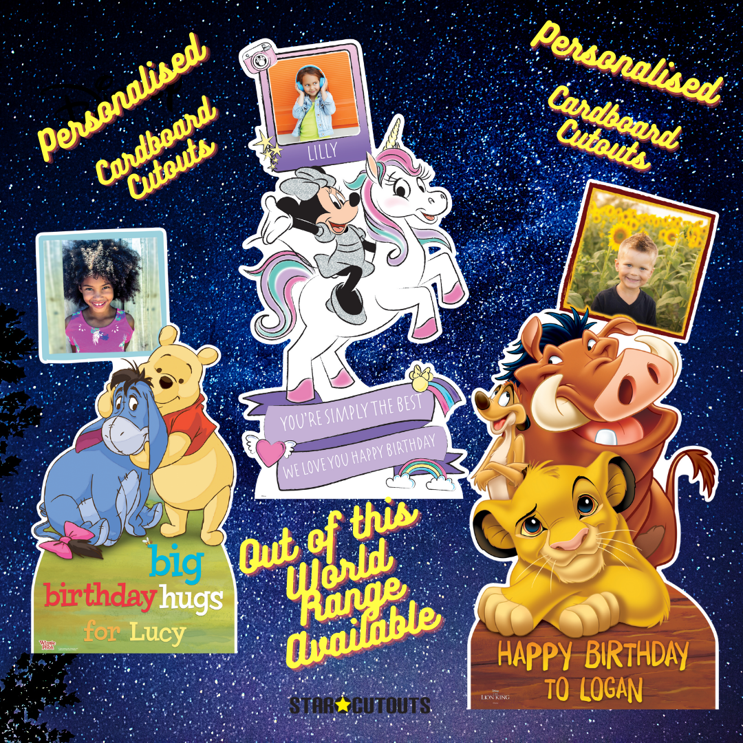 Disney Personalised Minnie Mouse & Unicorn Happy Birthday - Photo & Text - Please Personalise BEFORE Checkout