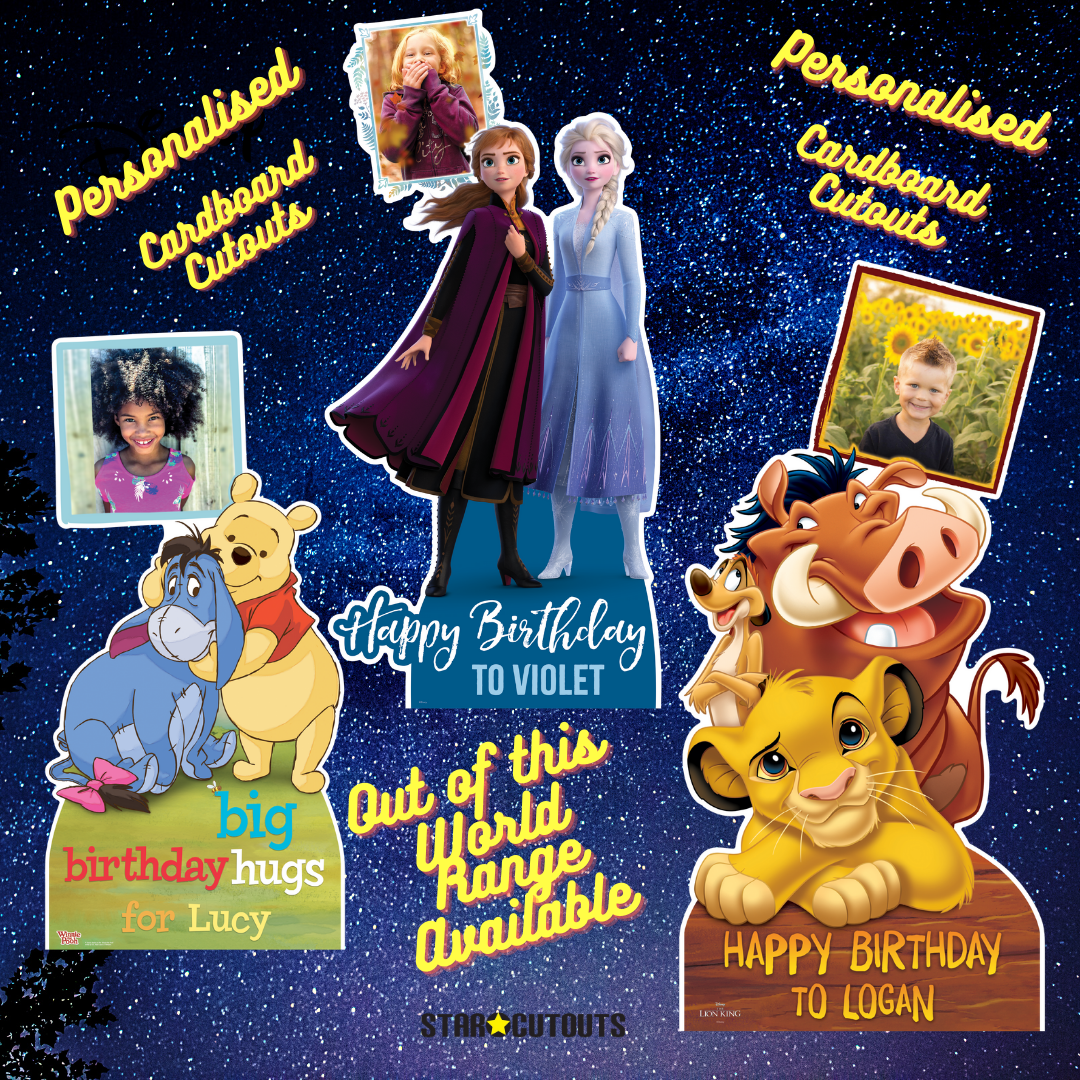 Disney Personalised Frozen Anna and Elsa - Happy Birthday - Photo - Name - Please Personalise BEFORE Checkout