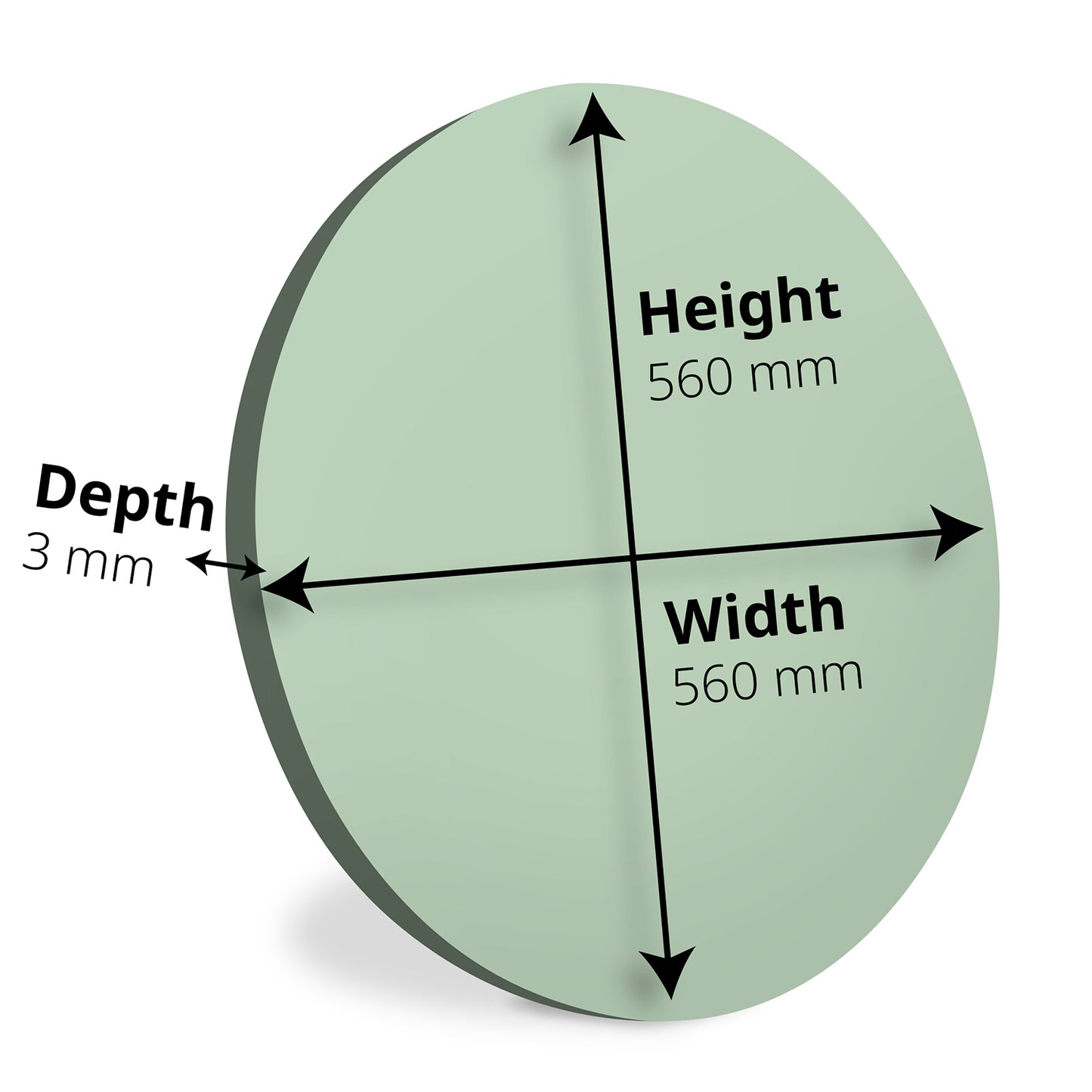 Sage Green Circle Signs Personalise Choose Size and Material