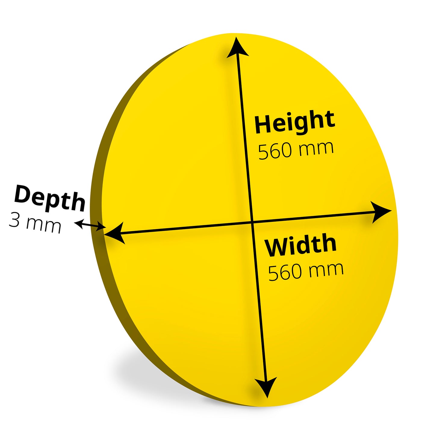 Yellow Amber Circle Signs Personalise Choose Size and Material