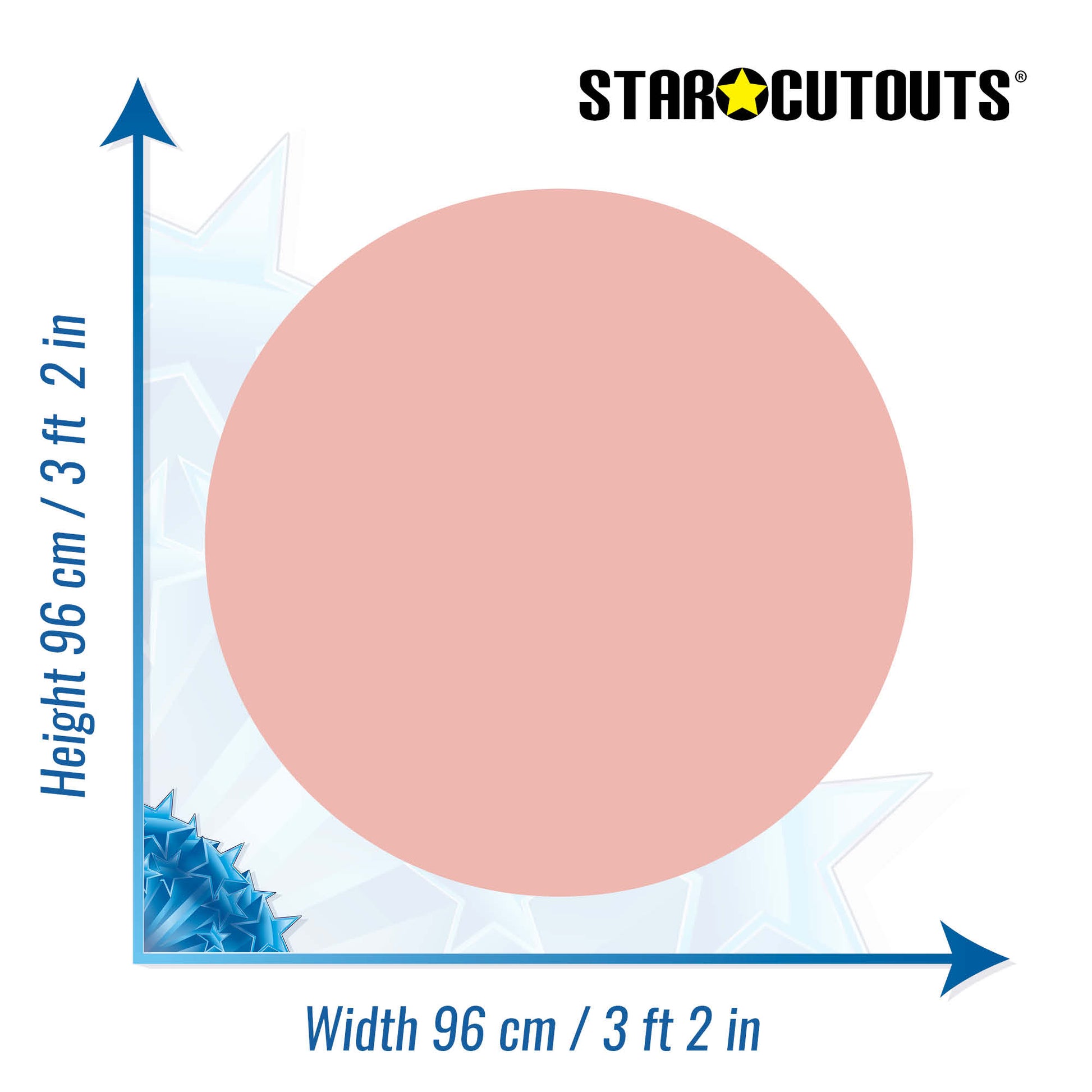 SC5000-x-l-001 Plain Large Correx Circle - Dusky Pink Height 96 cm Width 96 cm