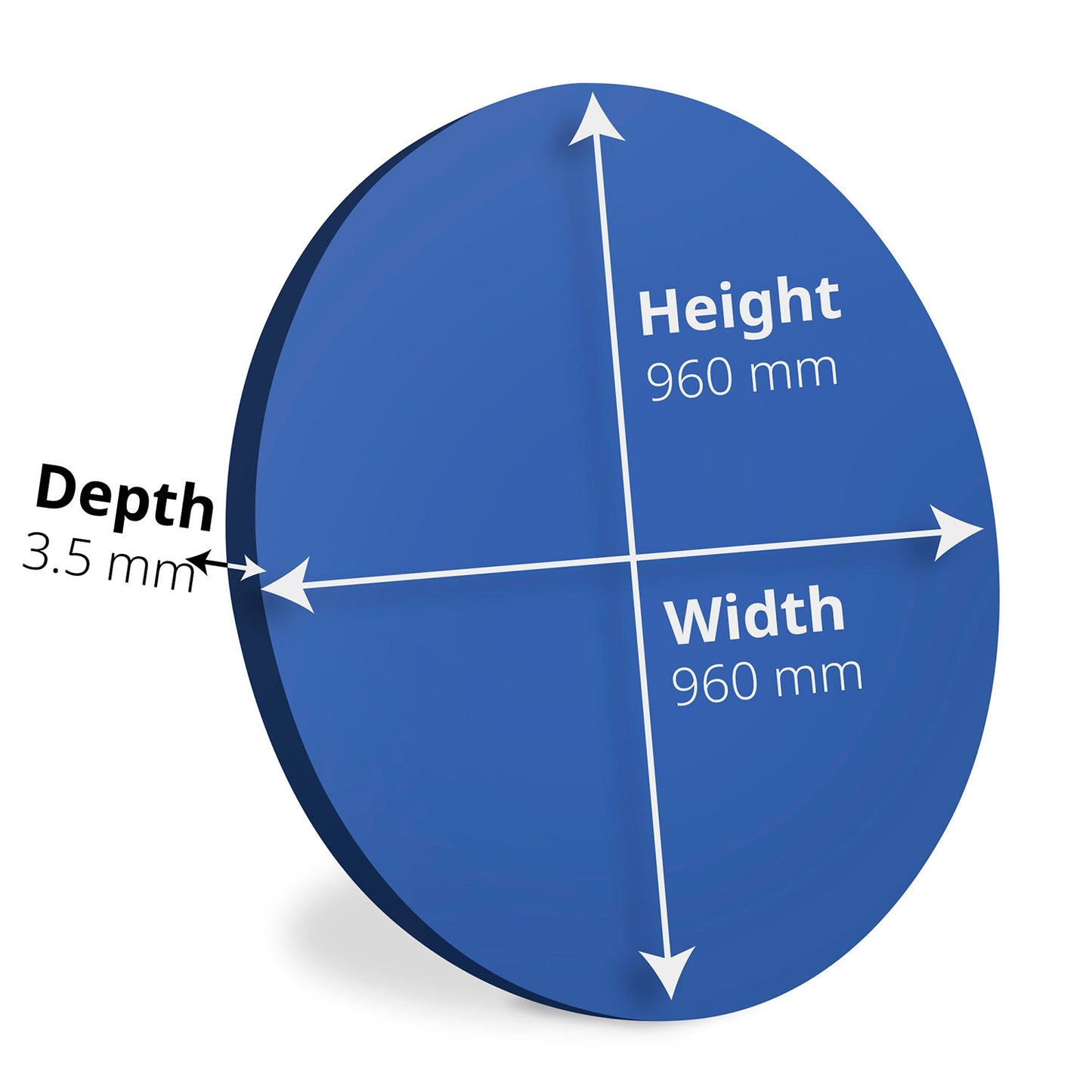 XQ015-x-l-007 Large Correx Circle - Primary Blue Height 96 cm Width 96 cm