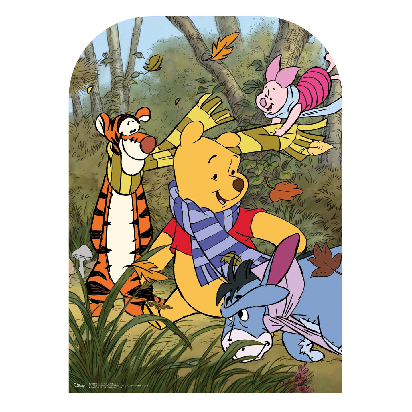 SC1063 Winnie the Pooh Hundred Acre Wood With Friends Stand-in Cardboard Cut Out Height 131cm