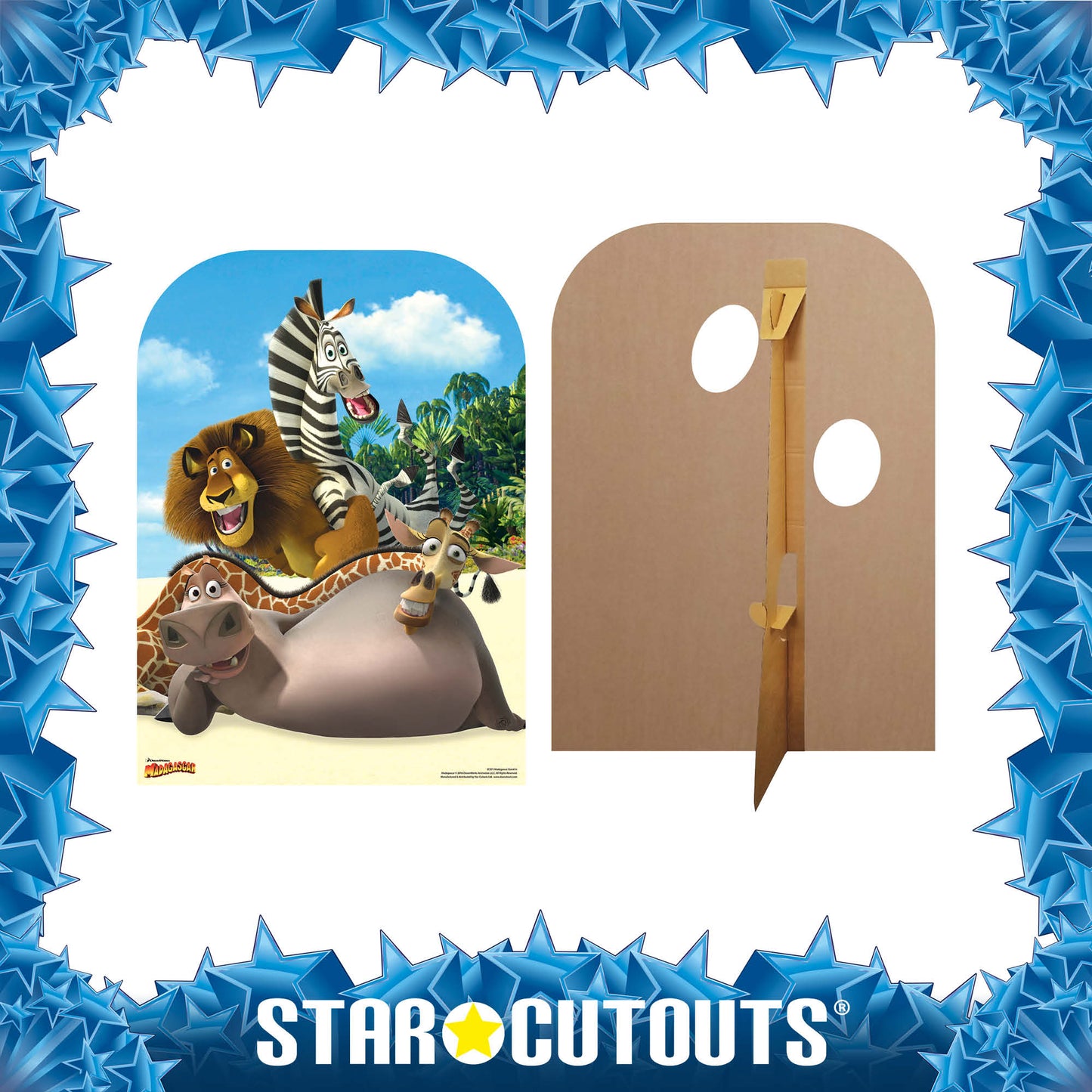 SC971 Madagascar Stand-In Cardboard Cut Out Height 130cm