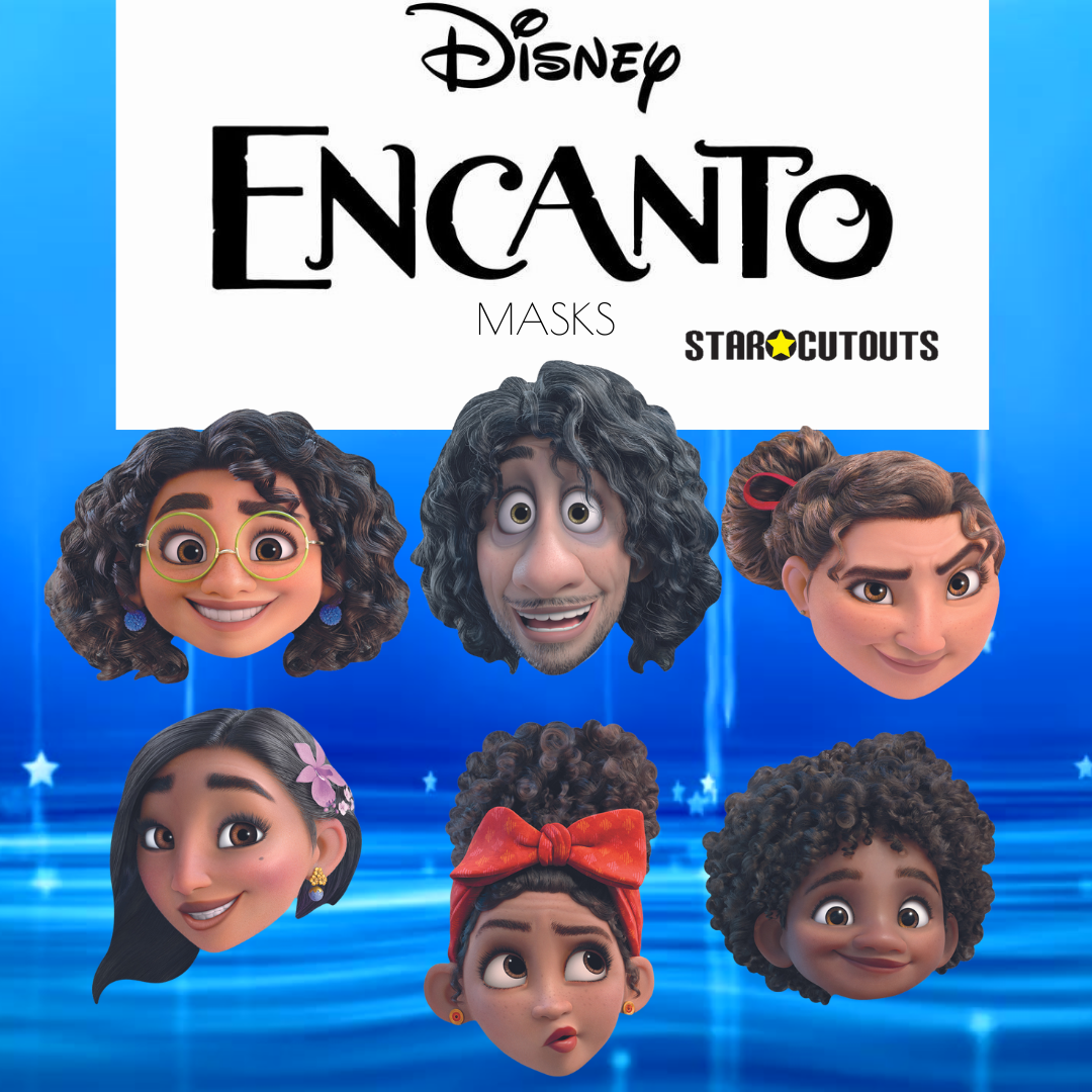 Encanto   ( Mirabel, Bruno, Isabella, Antonio, Luisa, Dolores) Encanto Six Pack Cardboard Face Masks