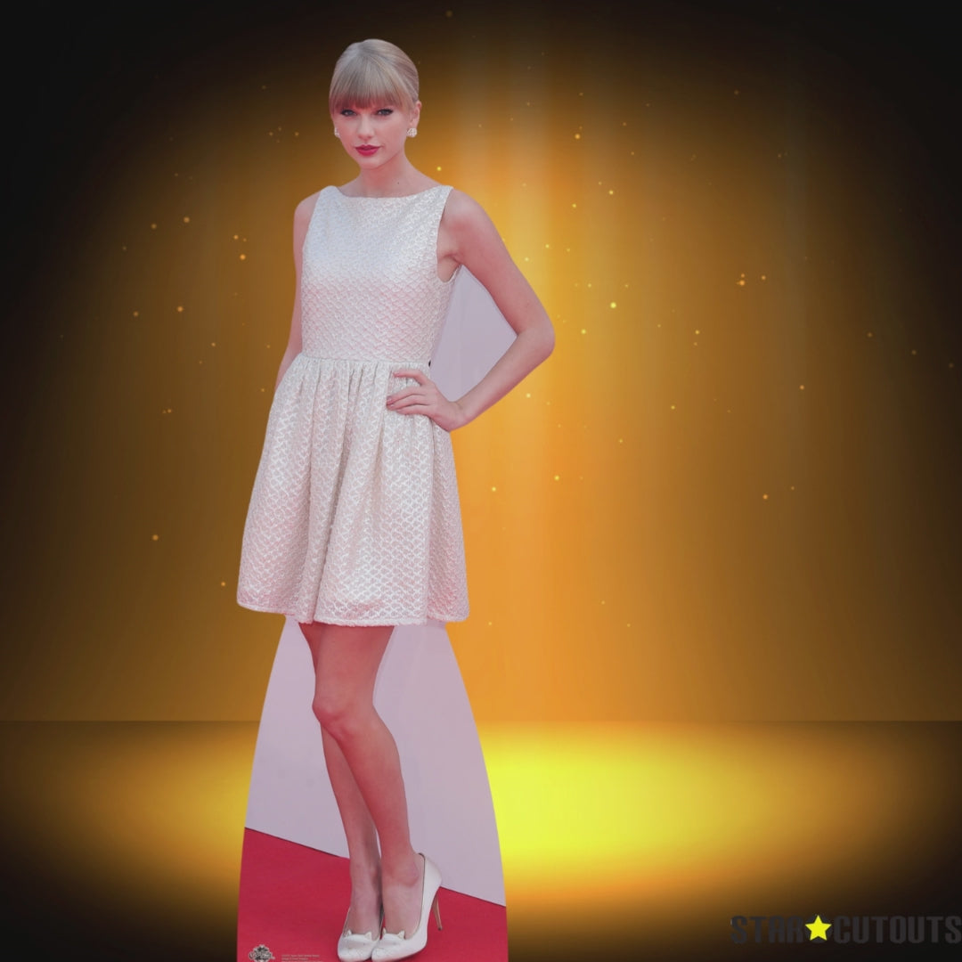 CS670 Taylor Swift (White Dress) Height 182cm Lifesize Cardboard Cut O –  mycardboardcutout