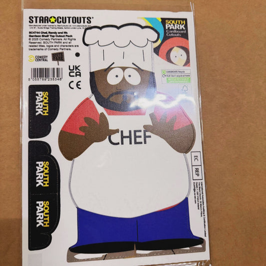 SC4744 South Park Randy Chef and Mr Garrison Shelf Top Pack Cardboard Cutouts Height 31cm