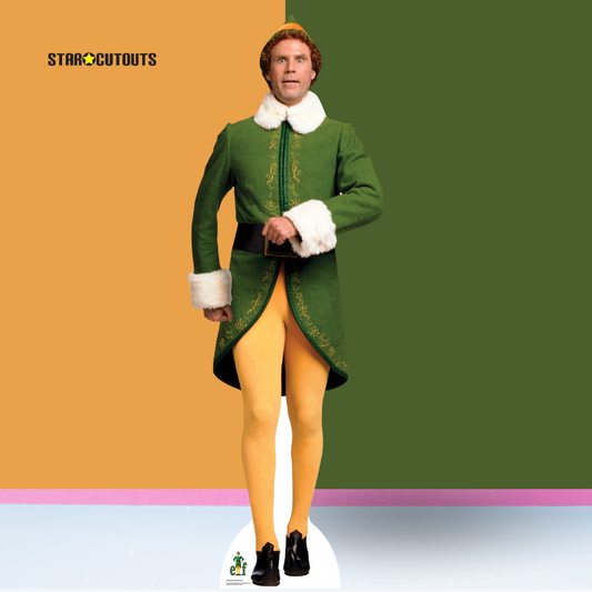 Buddy the Christmas Elf Marching Will Ferrel Elf Cardboard Cutout