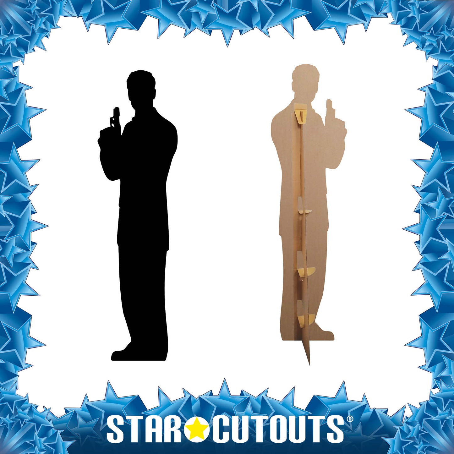 Secret Agent Male Double Pack Black Silhouette Cutout