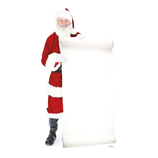 Santa with Large Sign Cardboard Cutout