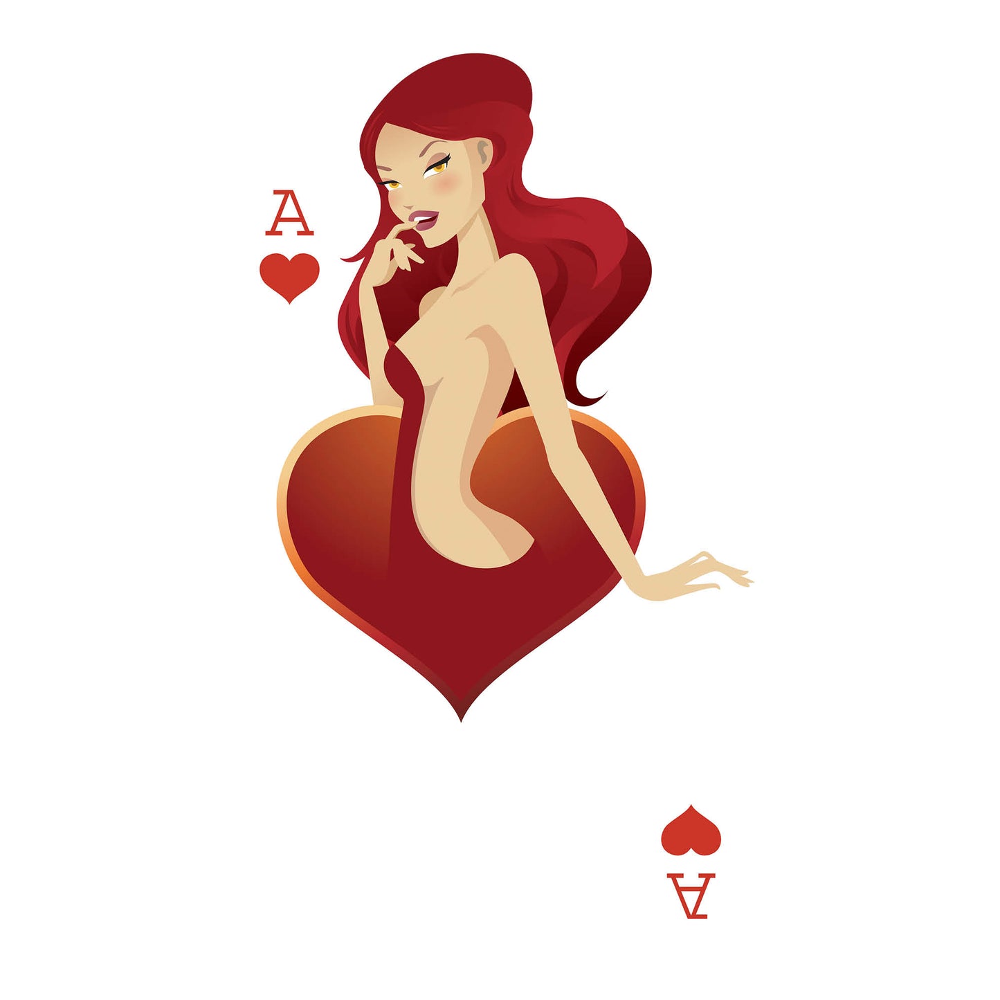 Dream Girl Ace of Hearts Playing Card Cardboard Cutout