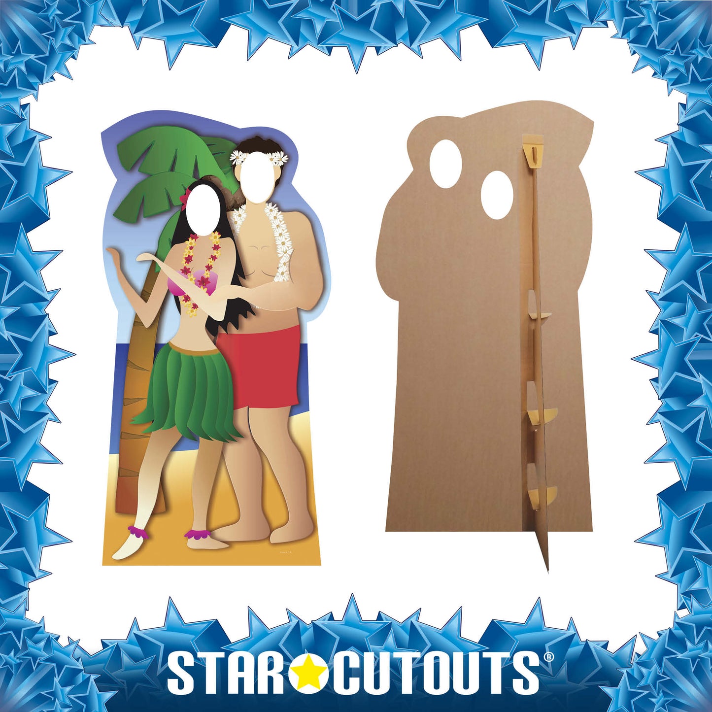 Hawaiian Couple Stand-In Cardboard Cutout - mycardboardcutout