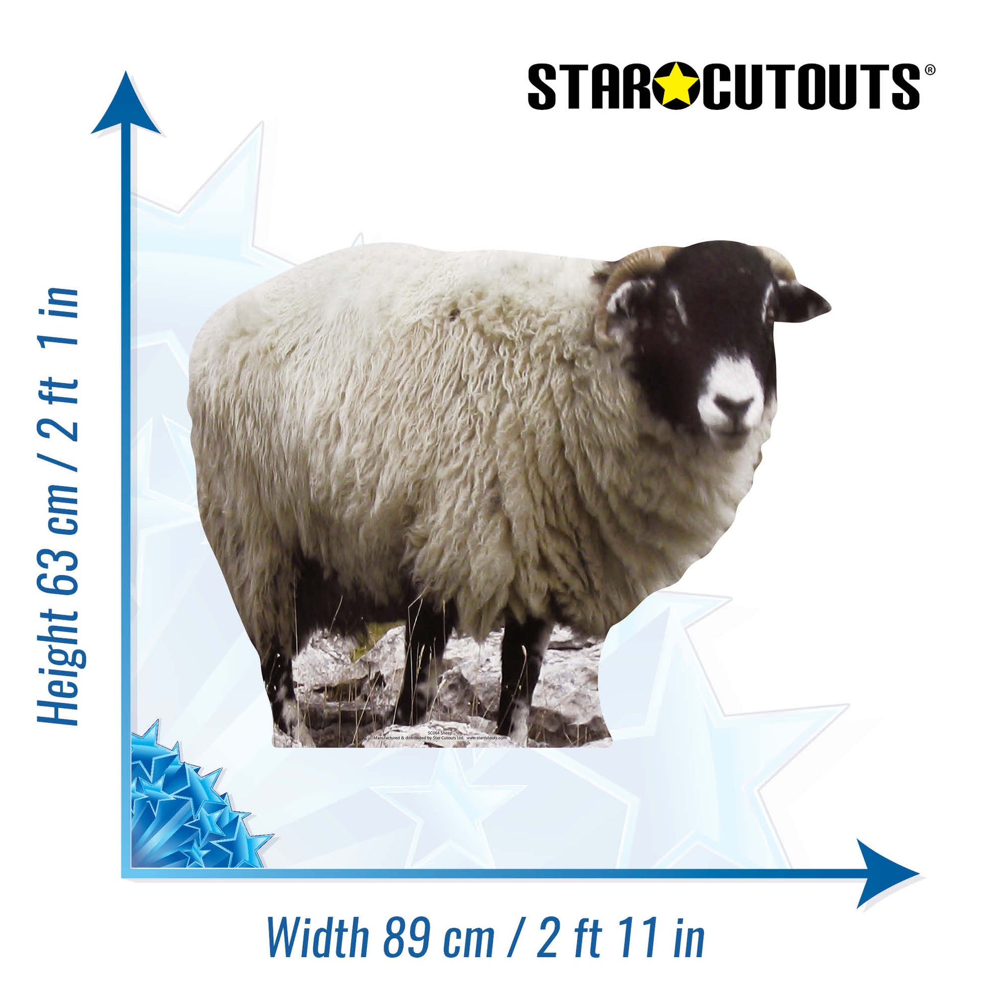 Sheep British Wildlife, Farm and Countryside Theme Animal Cardboard Cutout - mycardboardcutout