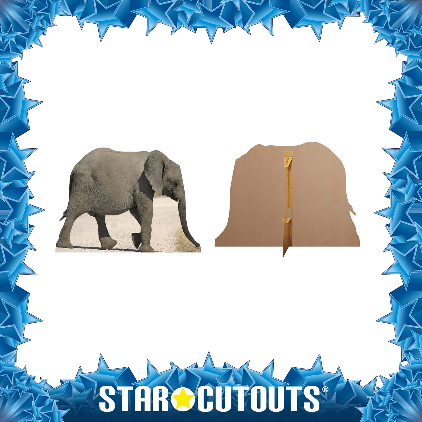 Baby Elephant Jungle Safari Theme Animal Cardboard Cutout - mycardboardcutout