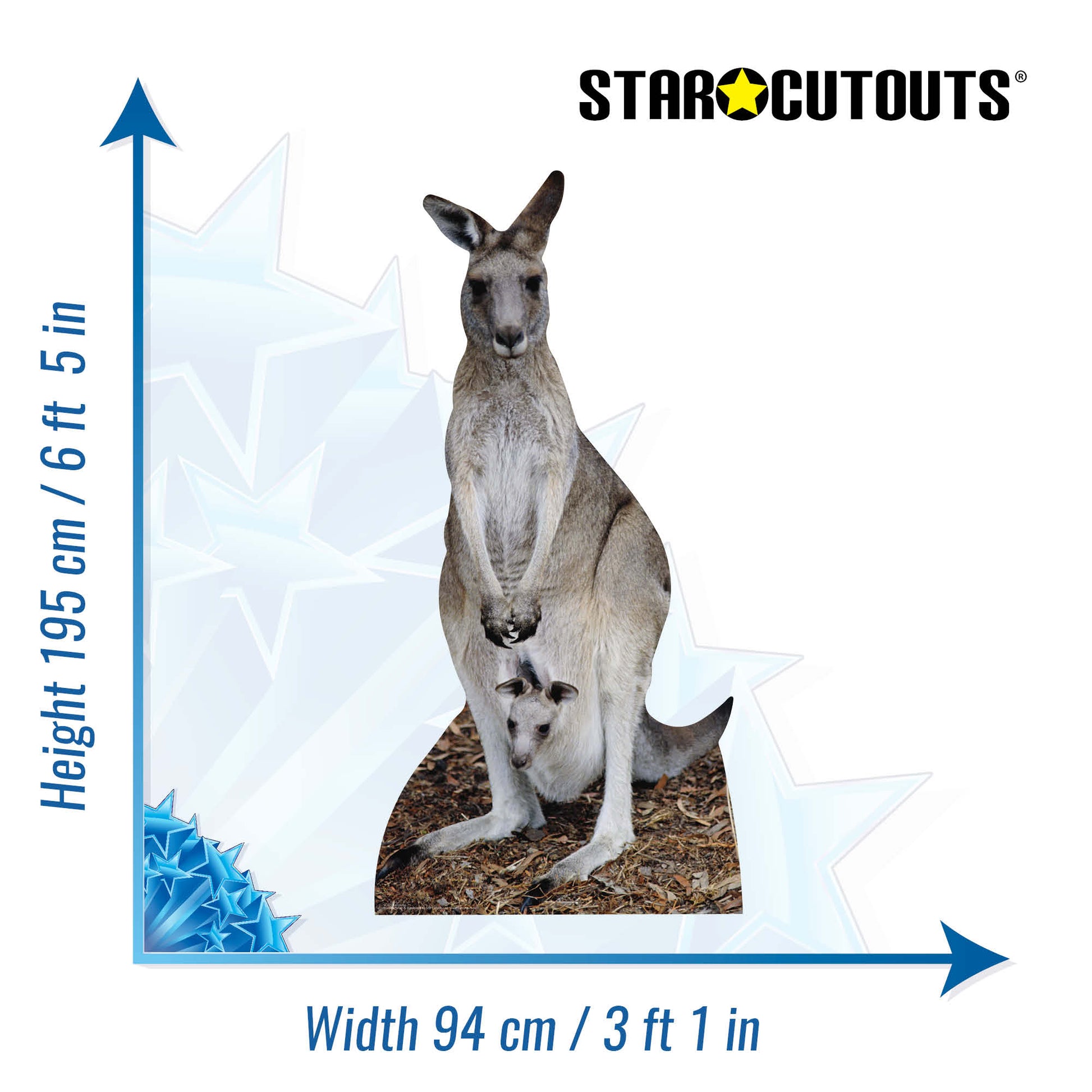Kangaroo Australia Wildlife Theme Animal Cardboard Cutout - mycardboardcutout
