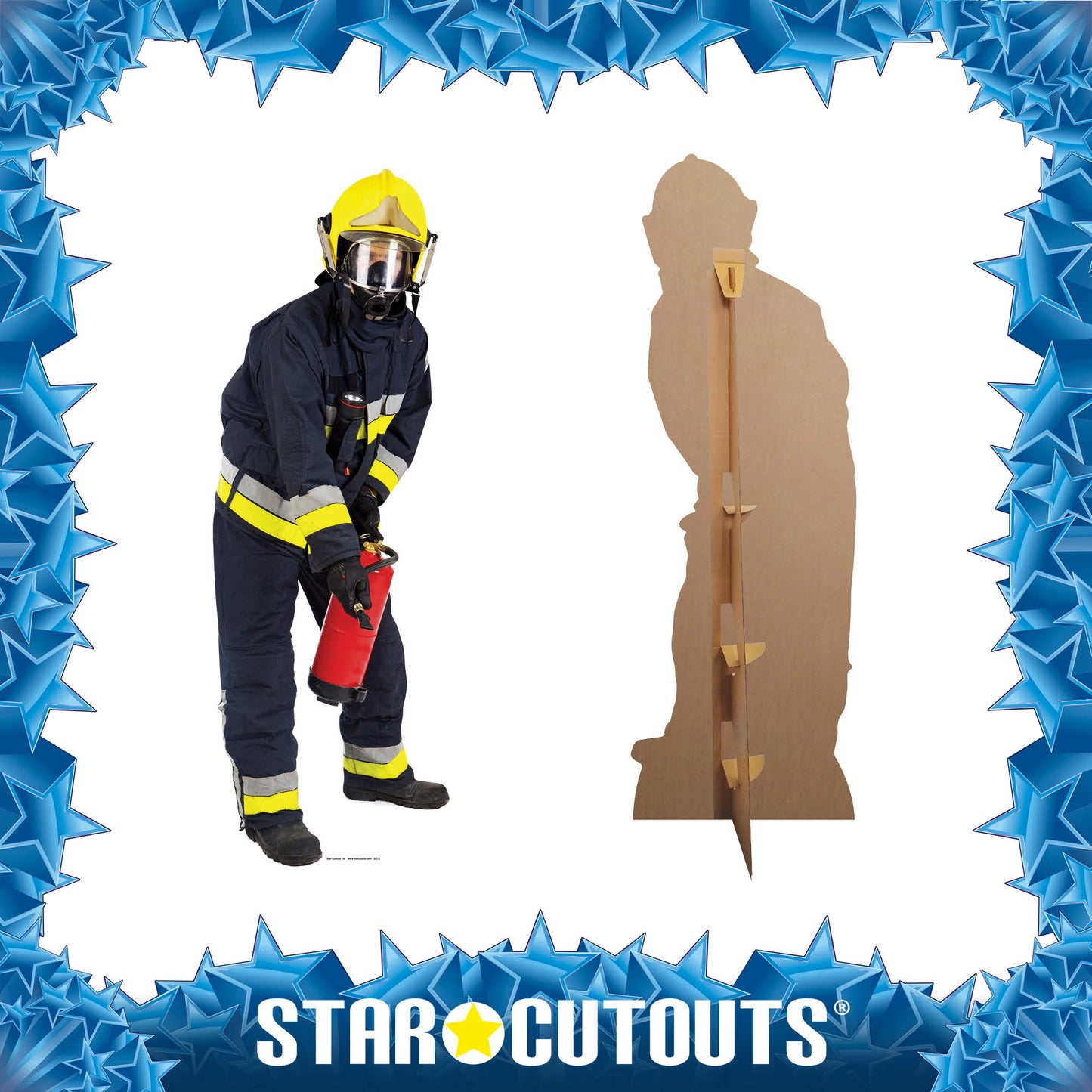 British  Fireman Cardboard Cutout Lifesize
