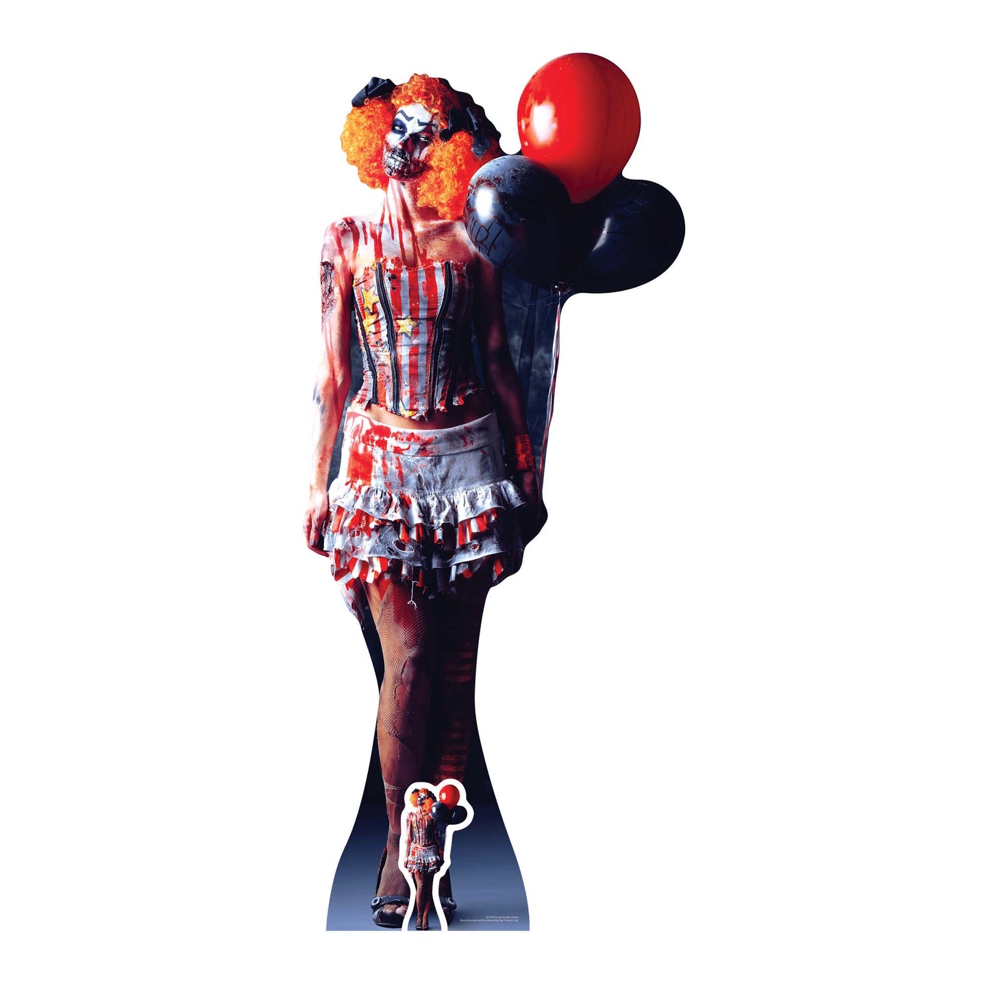 Scary Female Clown Cardboard Cutout Lifesize