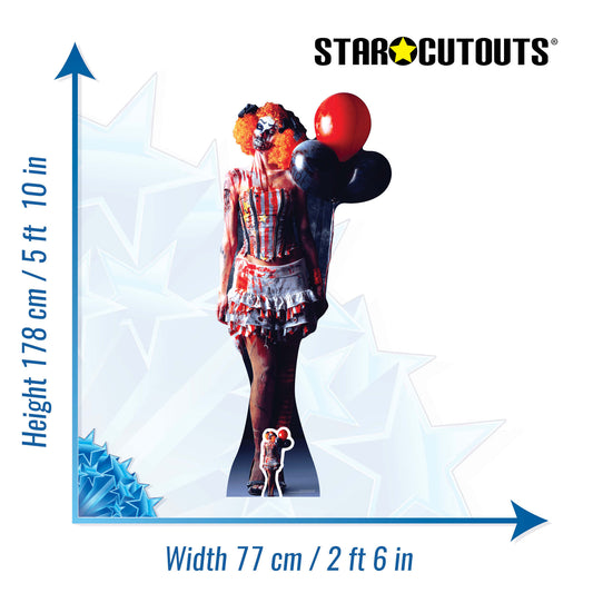 Scary Female Clown Cardboard Cutout Lifesize - mycardboardcutout