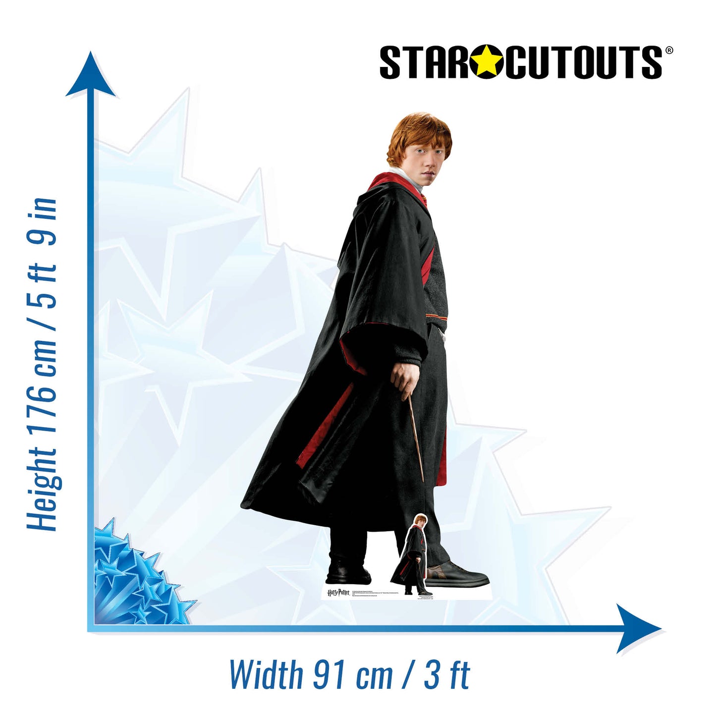 Ron Weasley Hogwarts School of Witchcraft and Wizardry Uniform Cardboard Cutout Lifesize