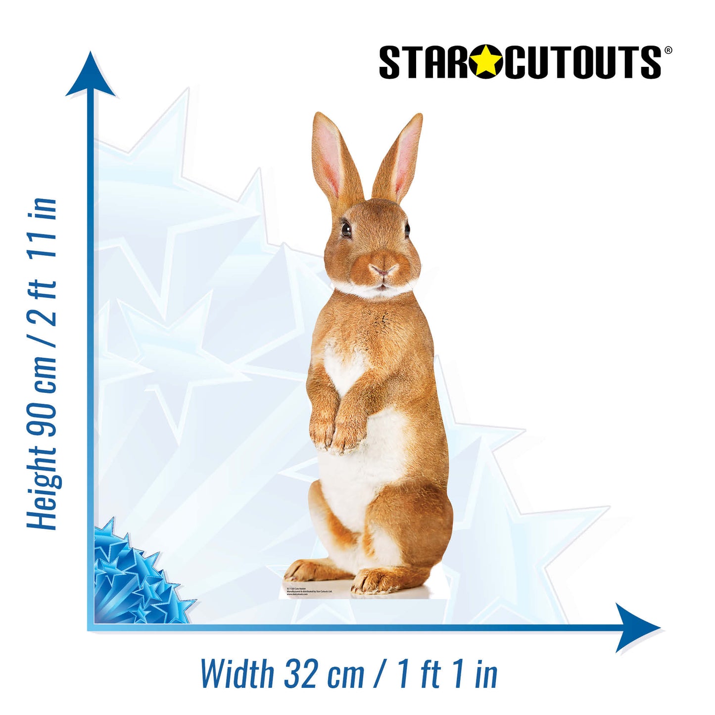 Cute Rabbit British Wildlife, Farm and Countryside Theme Animal Cardboard Cutout