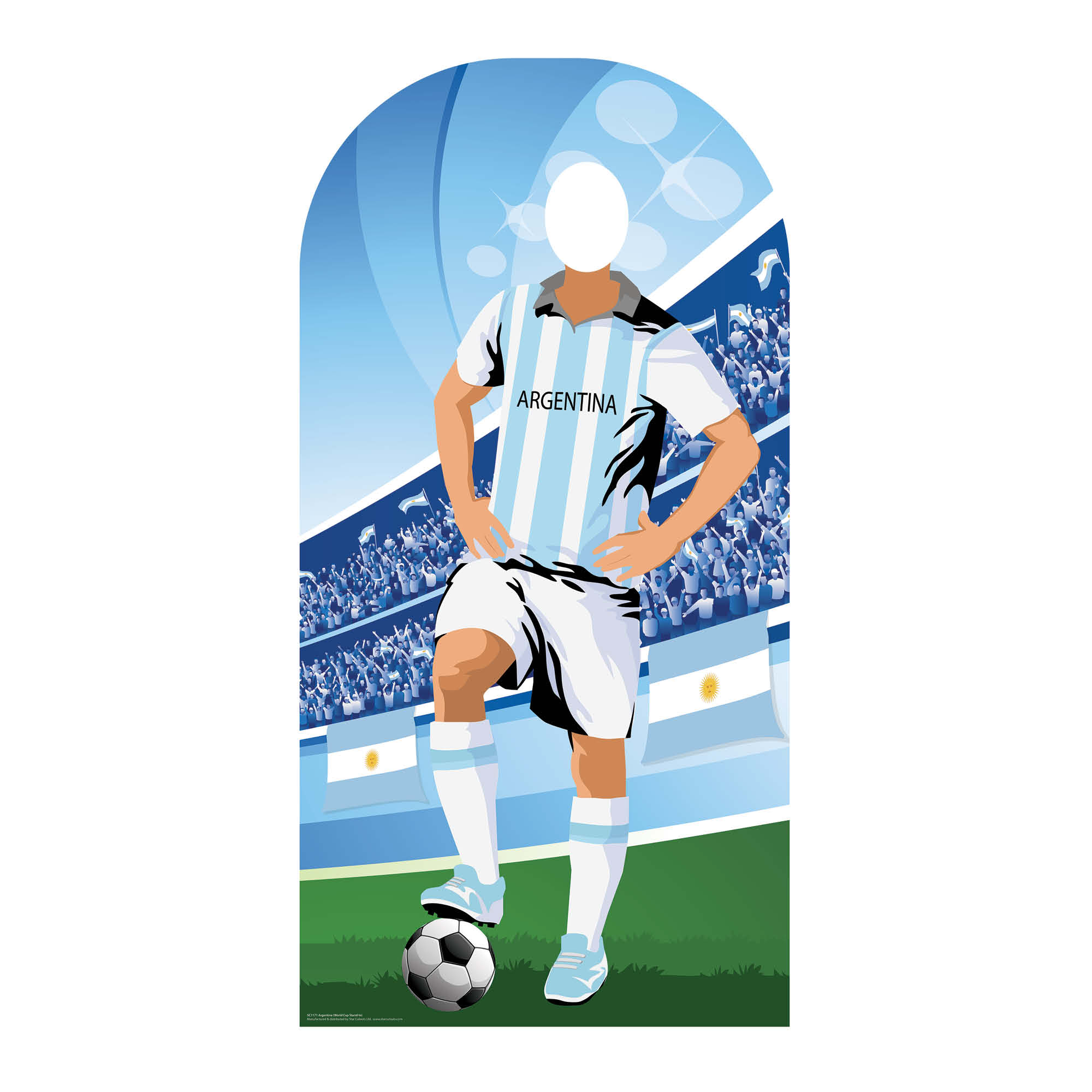 World Tournament Football Argentina Stand-IN Cardboard Cutout ...