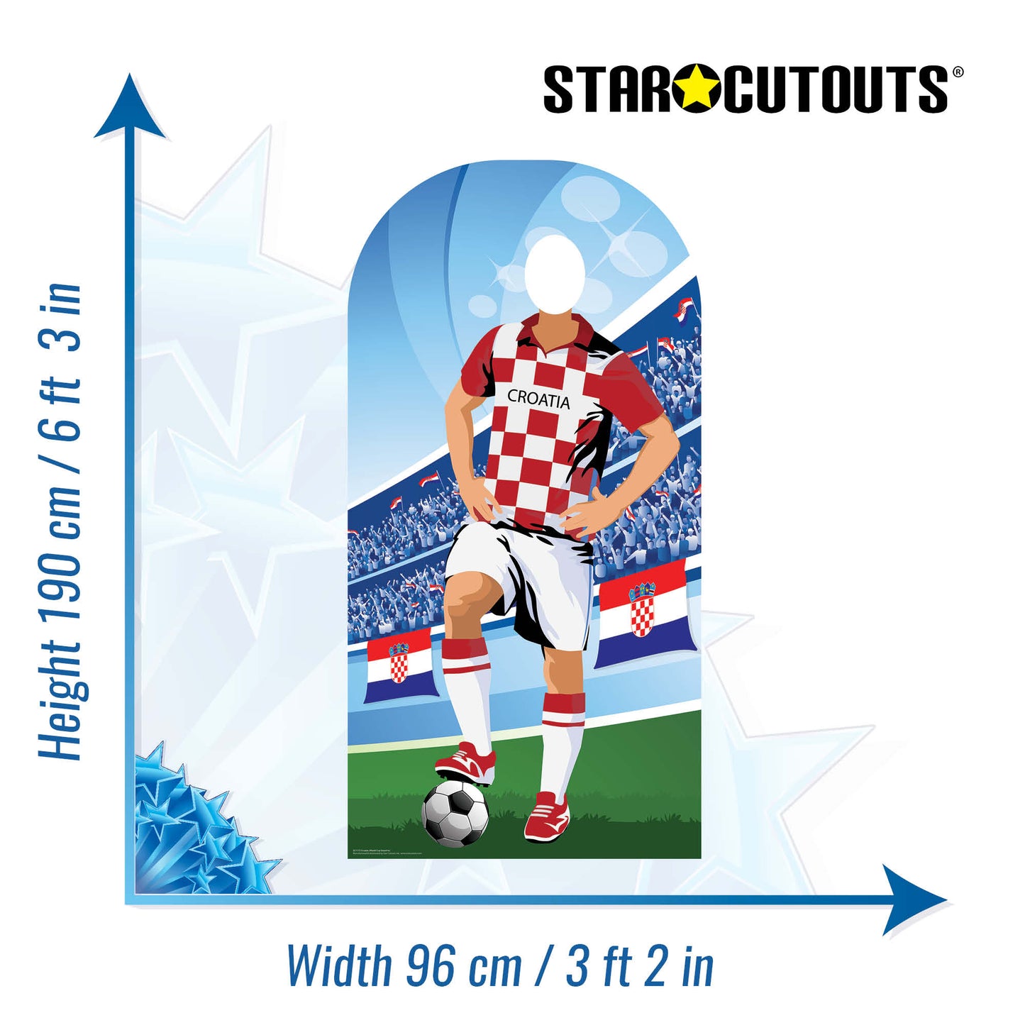 Croatia World Tournament Football Stand-IN Cardboard Cutout