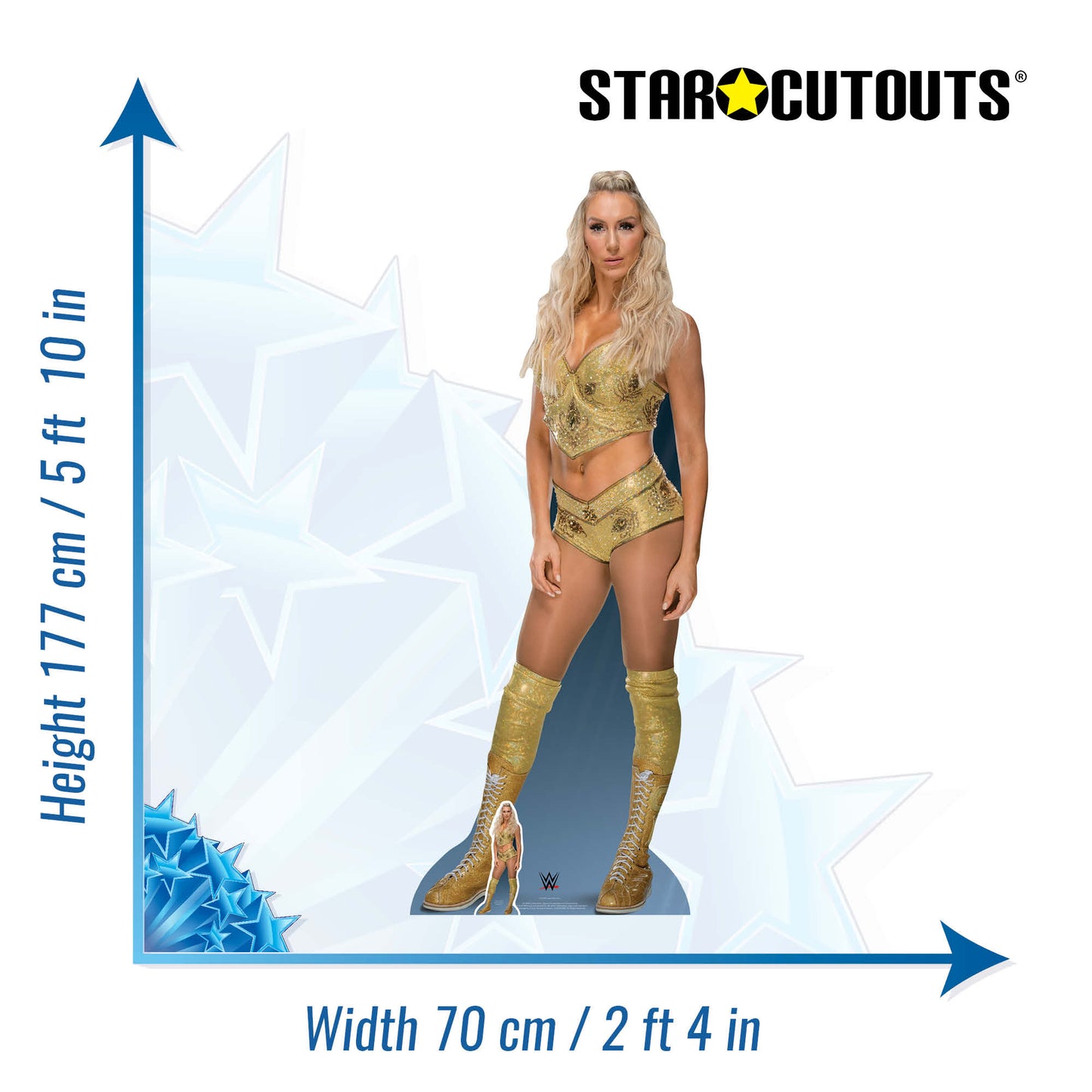 WWE Charlotte Flair aka Ashley Elizabeth Fliehr  Cardboard Cutout Lifesize