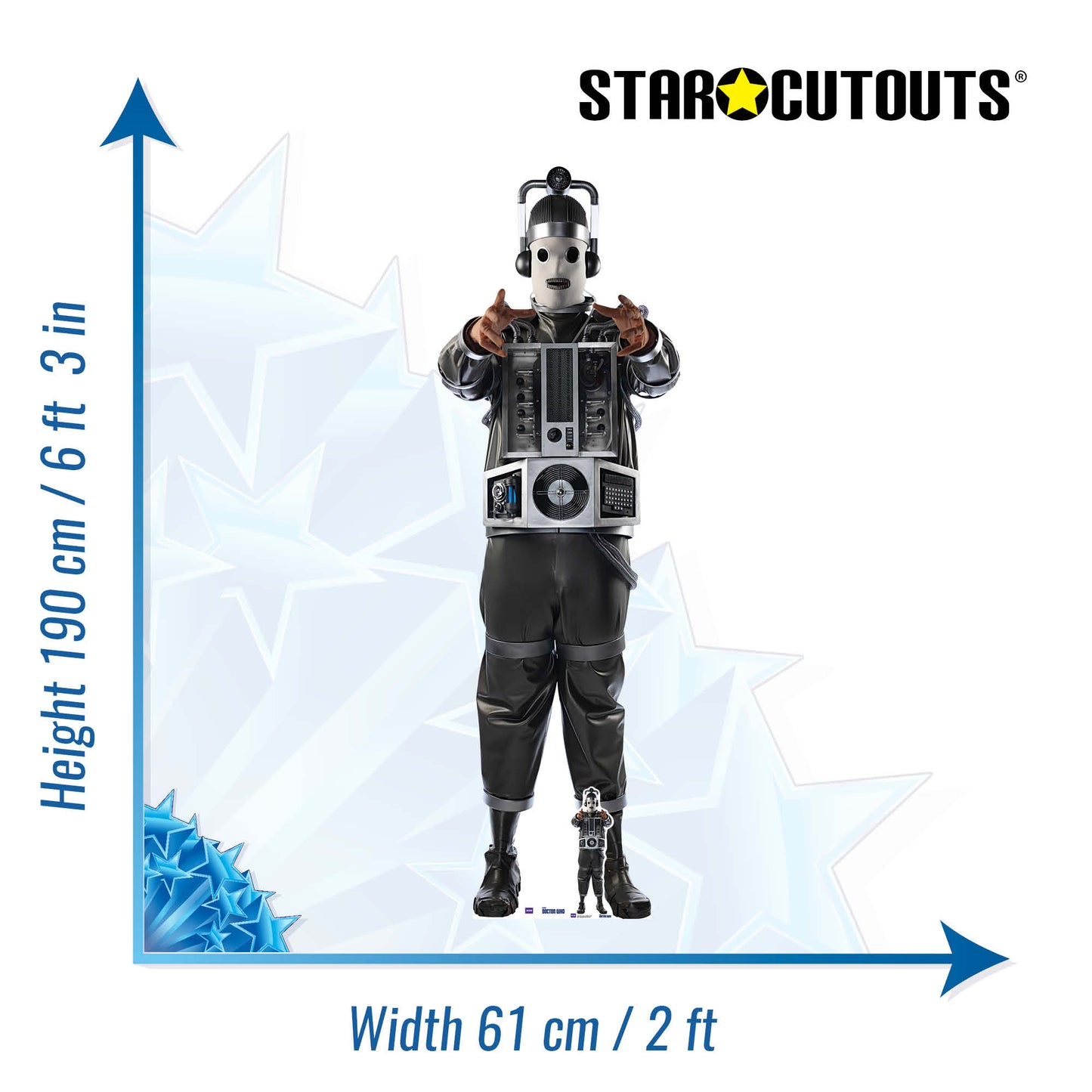 Mondassian Cyberman Cardboard Cutout - mycardboardcutout