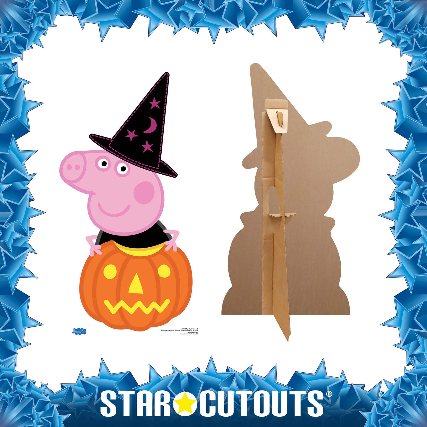 Peppa Pig Pumpkin and Magical Hat  Halloween Cardboard Cutout