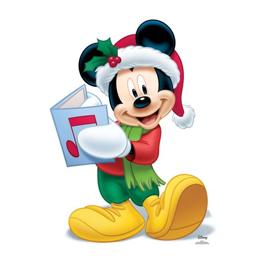 Mickey Mouse Singing Christmas Carol Choir Cardboard Cutout