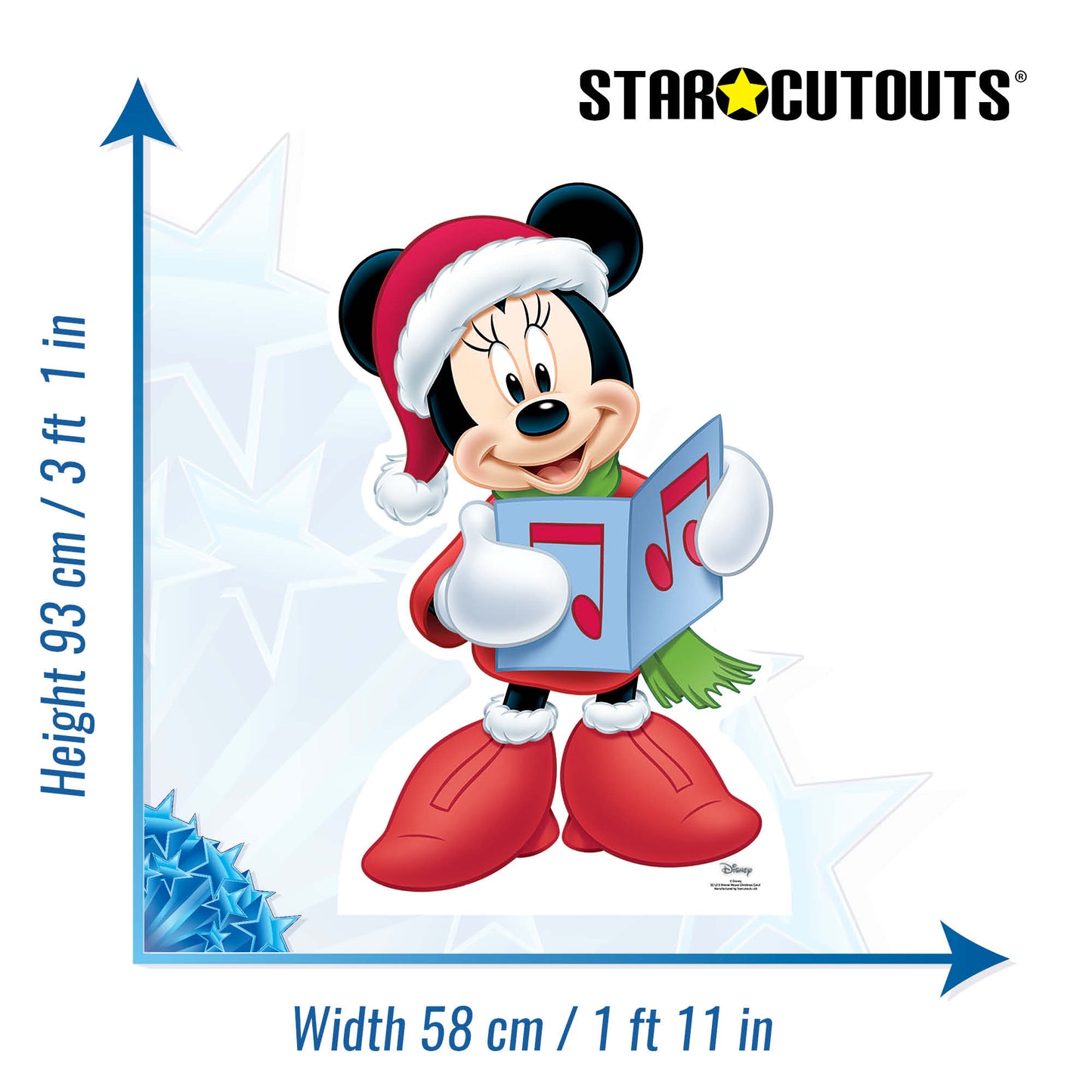 Minnie Mouse Christmas Carol Choir Cardboard Cutout